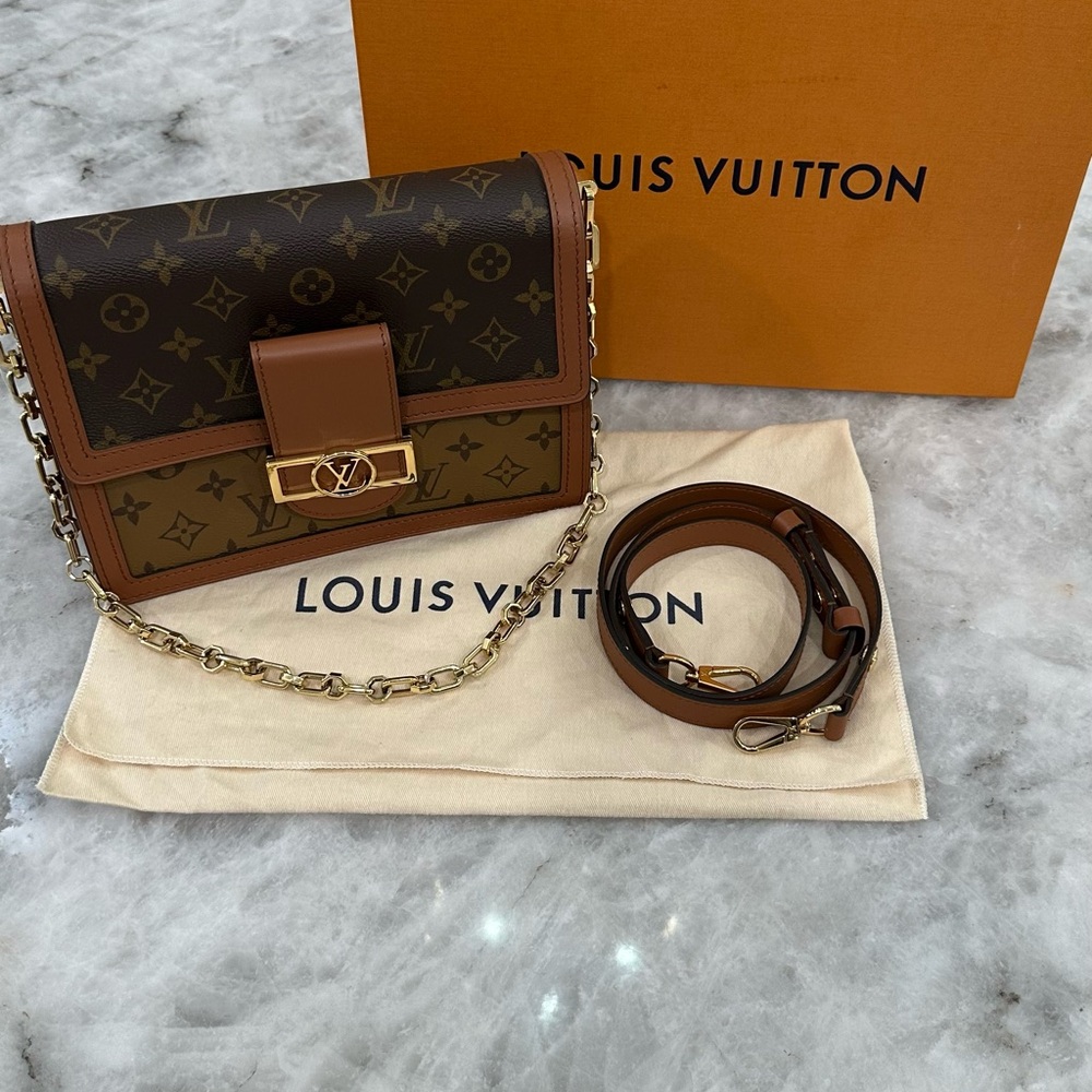Louis Vuitton Dauphine MM Reverse Monogram Crossbody Bag